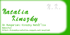 natalia kinszky business card